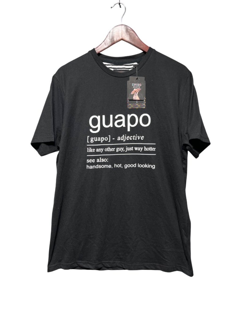 NWT Denim & Flower Ricky Singh Mens "Guapo" Graphic Tee Shirt Black Size Large